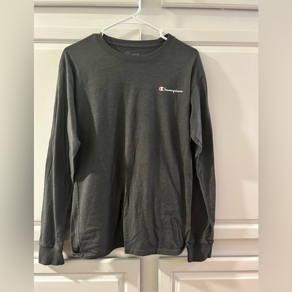 Champion Men's Gray Long Sleeve Shirt